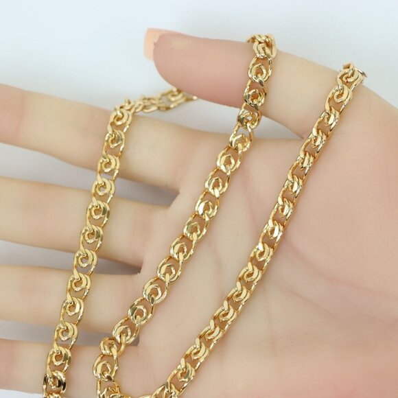 "Bold Rose Gold Chunky Chain Necklace for Statement Styling , XPNL0164 - Picture 5 of 12